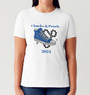 Women's Chucks & Pearls T-Shirts (2 Colors to Choose From)