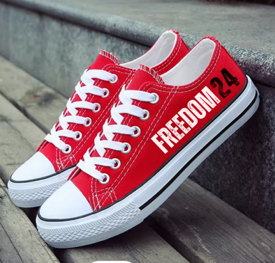 Women's Red FREEDOM 24 Canvas Shoes