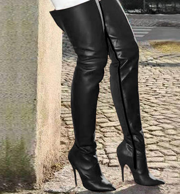 Sexy Thigh High Leather Heels (2 Styles To Choose From)