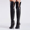 Thigh High Back Zipper Boots