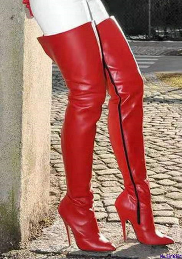 Sexy Thigh High Leather Heels (2 Styles To Choose From)