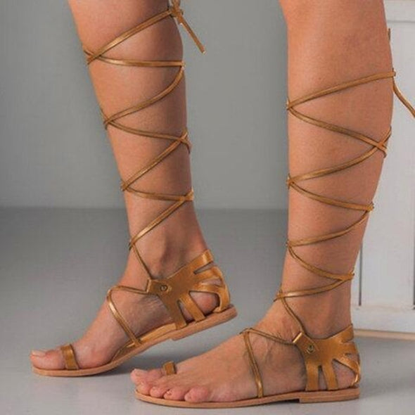 Bohemia Gladiator Lace-up Sandals