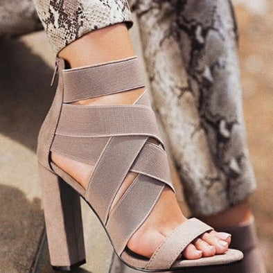 Elegant Open Toe High Heel Sandal