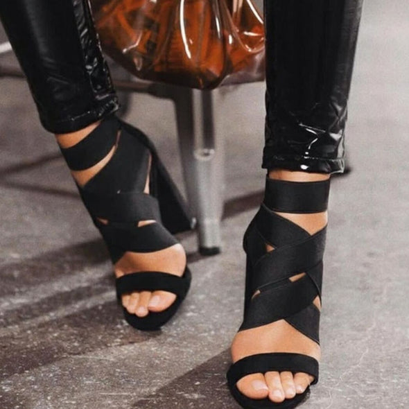 Elegant Open Toe High Heel Sandal