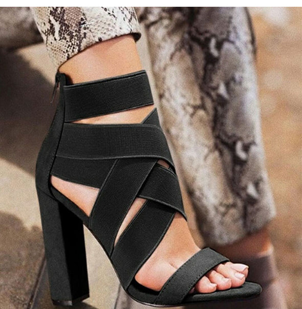 Elegant Open Toe High Heel Sandal