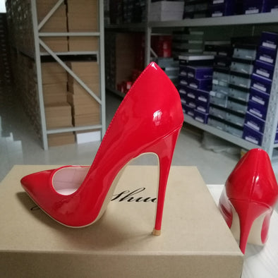 Throwback Red Pumps (2 Heel Sizes To Choose From)