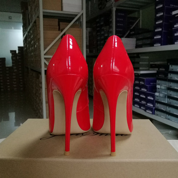 Throwback Red Pumps (2 Heel Sizes To Choose From)