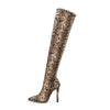 Over The Knee Snake Print Boots  ( Use code: PEACH for $15 off)