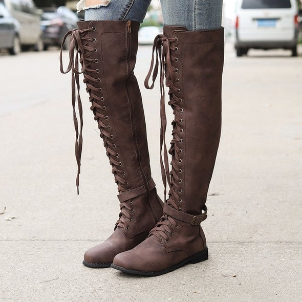 Top Seller -- Knee High Suede Flat Heel Boots (4 Styles To Choose From)