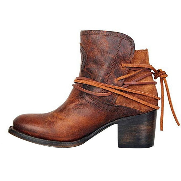 Cowboy Style Ankle Boots