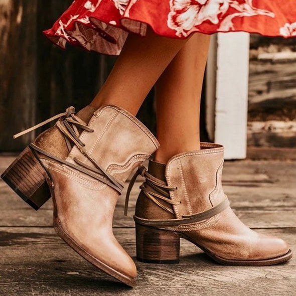 Cowboy Style Ankle Boots