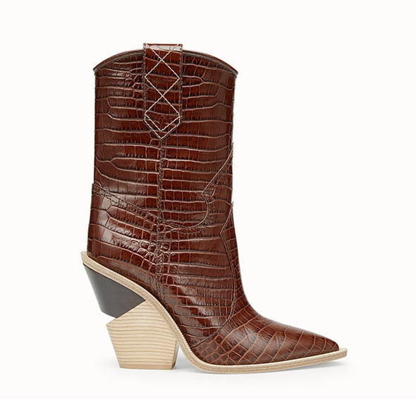 Embossed Western Cowboy Boots