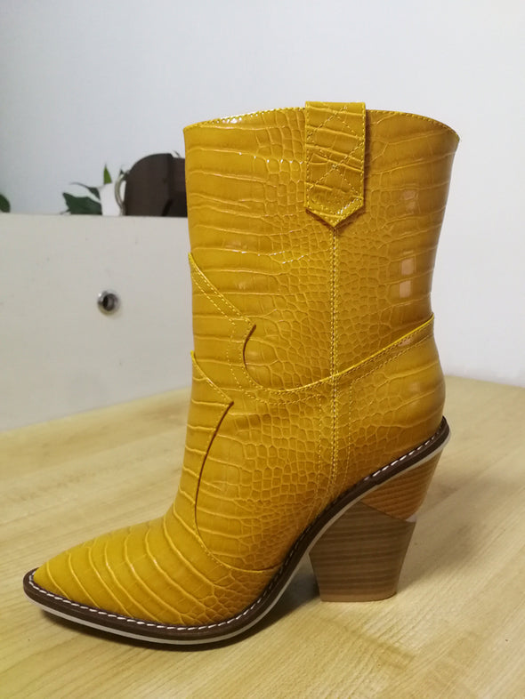 Embossed Western Cowboy Boots