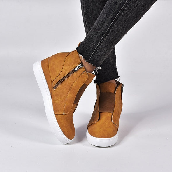 Sneaker Wedge Ankle Boots