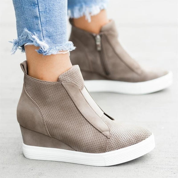 Sneaker Wedge Ankle Boots