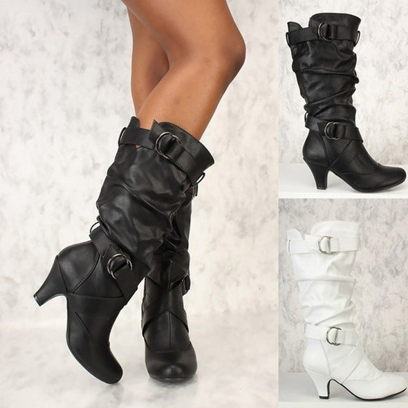 Leather Waterproof Winter Boots (Black & White Options)