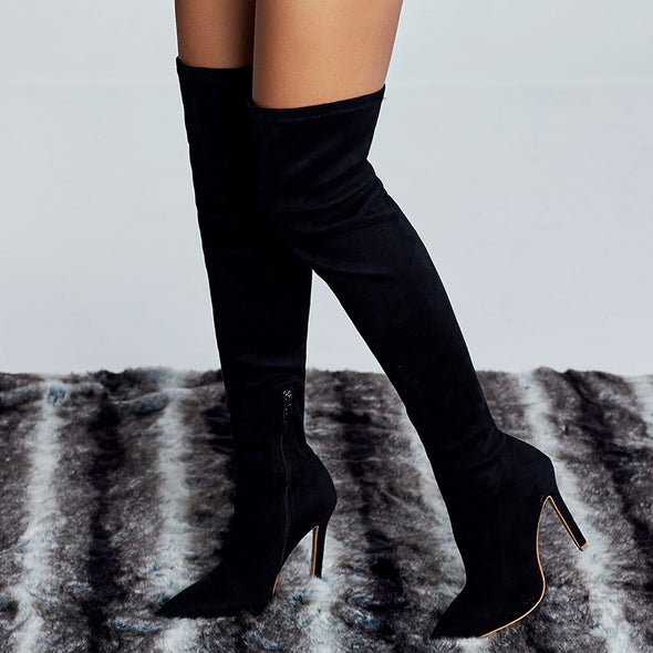 Over The Knee Snake Print Boots  ( Use code: PEACH for $15 off)