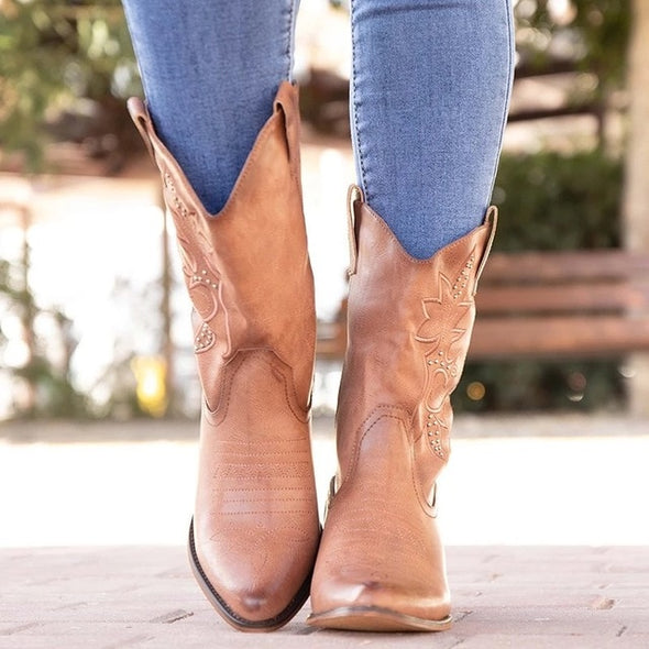 Leather Cowgirl Boots