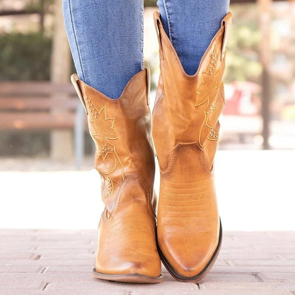 Leather Cowgirl Boots