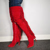 Red Tassel Over The Knee Boot