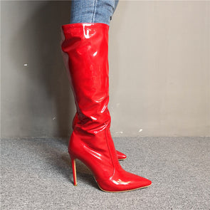 Sexy Red High Heel Boots