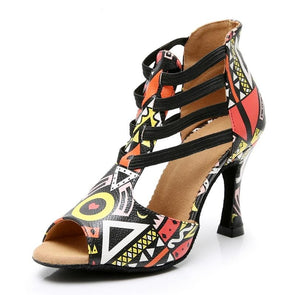 Africa Inspired Print Heels (4 inch heel)