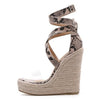 Snakeskin Gladiator Strap High Heel Wedges (2 Styles To Choose From)