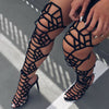 Chmaori Thigh High Lace Front Heels