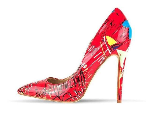 Graffiti Style High Heels (4 Styles To Choose From)