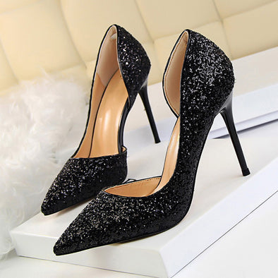 Sequined Formal High Heels