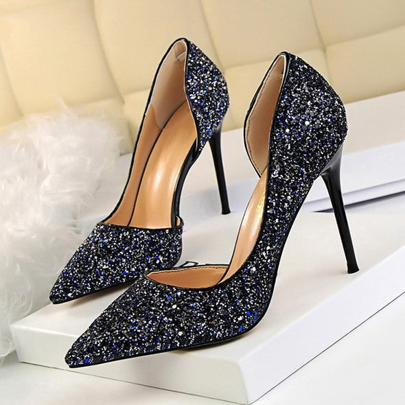 Sequined Formal High Heels