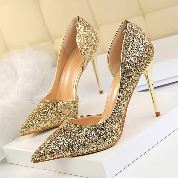 Sequined Formal High Heels