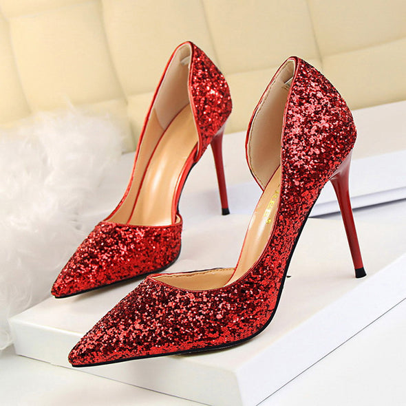 Sequined Formal High Heels