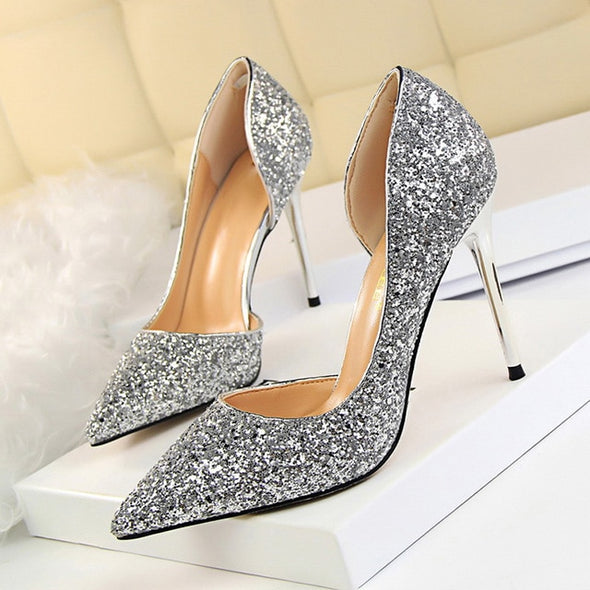 Sequined Formal High Heels