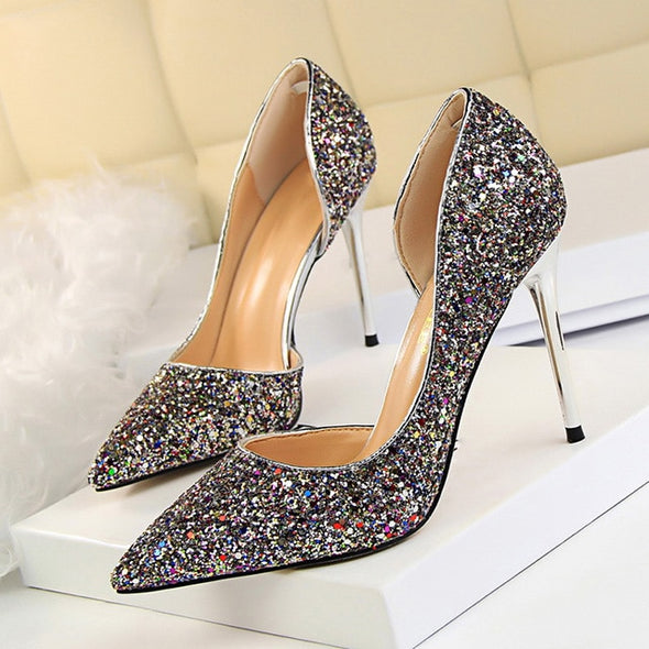 Sequined Formal High Heels