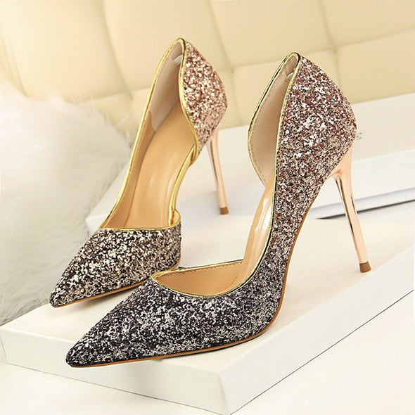 Sequined Formal High Heels