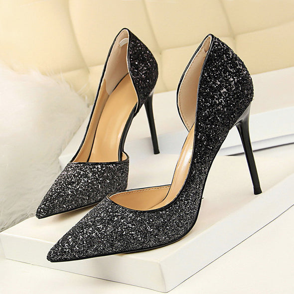 Sequined Formal High Heels