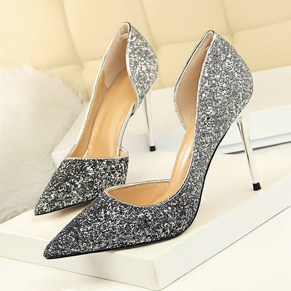 Sequined Formal High Heels