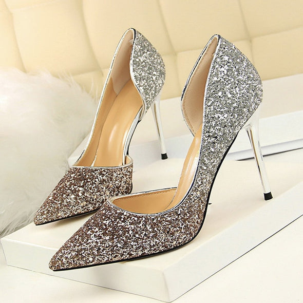 Sequined Formal High Heels