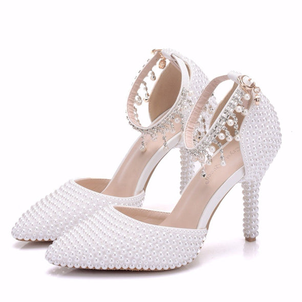 Chrystal Pearl Heels & Handbag Set