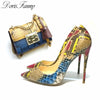 African Snakeskin Heels & Bag Combination (2 Styles To Choose From)