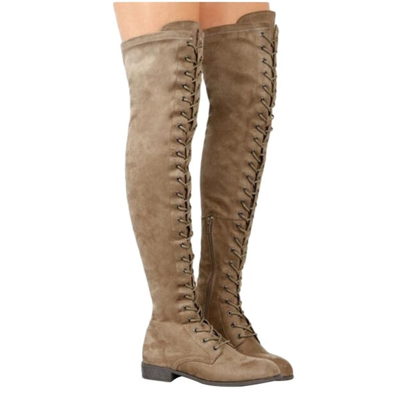 Top Seller -- Knee High Suede Flat Heel Boots (4 Styles To Choose From)