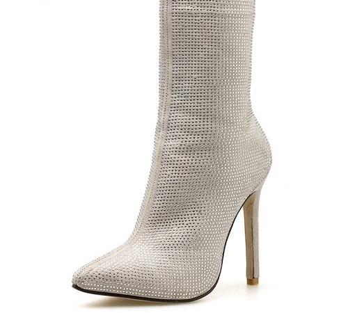 Rhinestone High Heel Boots (2 Styles To Choose From)