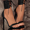 Open Toe High Heels w/Ankle Strap