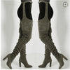 Thigh High Waist Buckle Boots