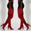 Thigh High Waist Buckle Boots