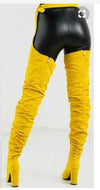 Thigh High Waist Buckle Boots