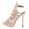 Champaign Open Toe Gladiator Strap Heels