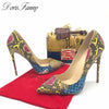 African Snakeskin Heels & Bag Combination (2 Styles To Choose From)