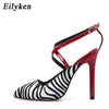 Red w/Zebra Print High Heel Party Style